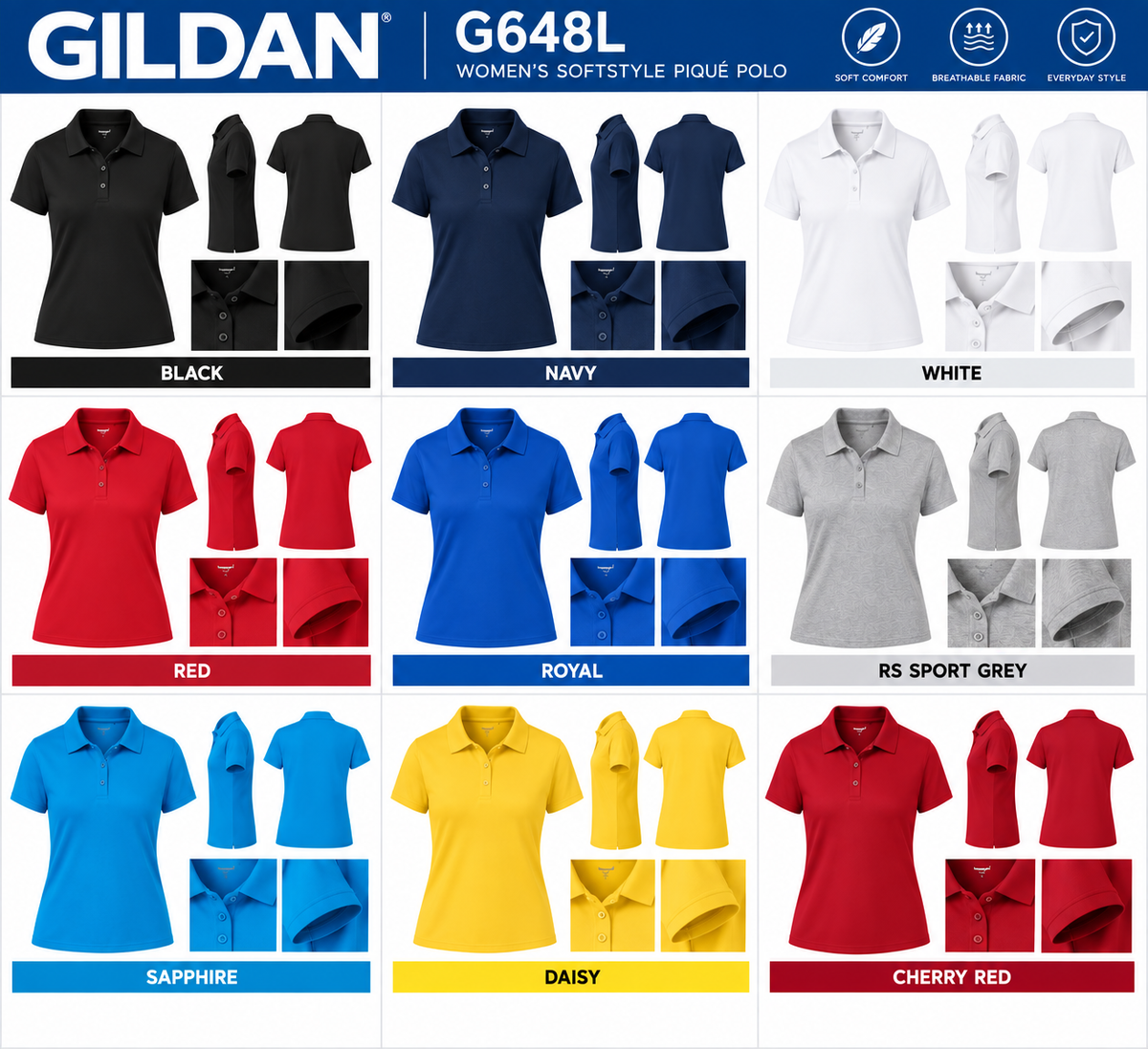 Custom Polo Women Bulk