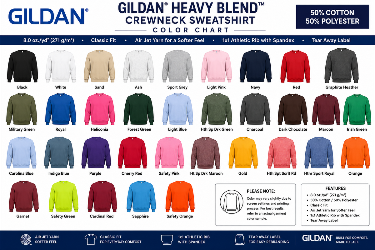 Custom Crewneck Sweatshirt Bulk