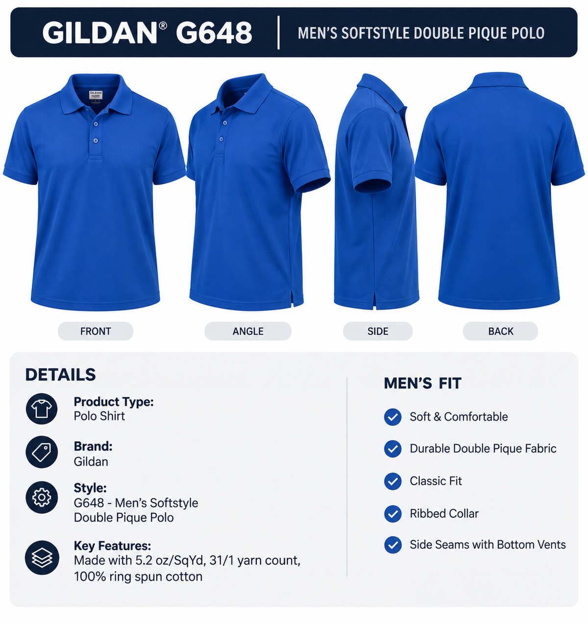 Custom Polo Men Bulk
