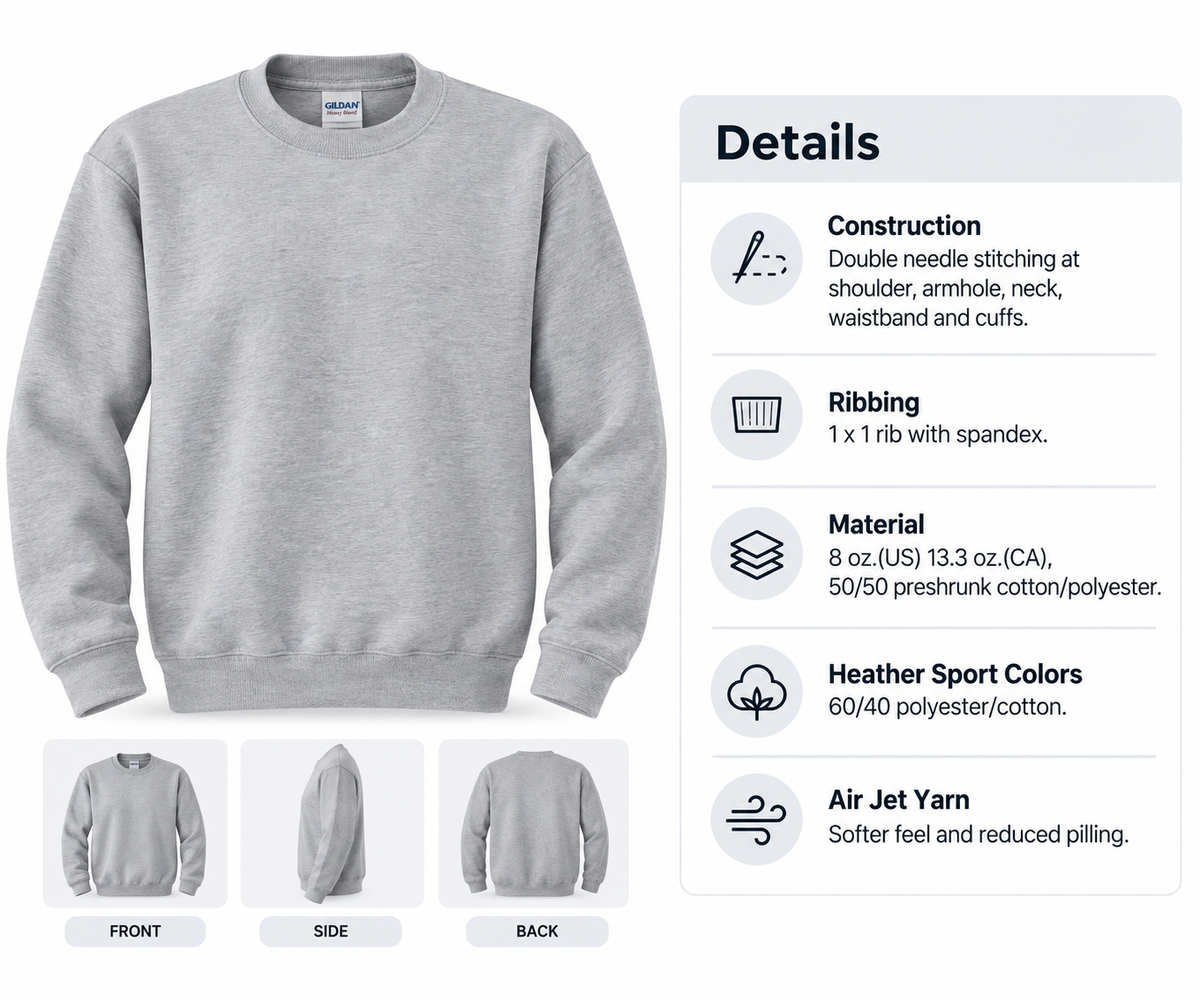 Custom Crewneck Sweatshirt Bulk