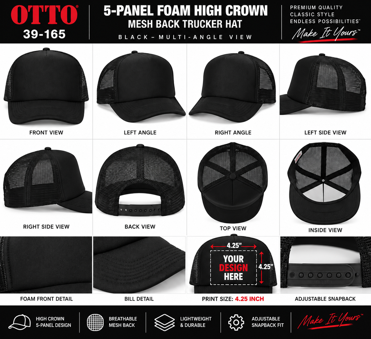 Custom DTF Trucker Caps Bulk